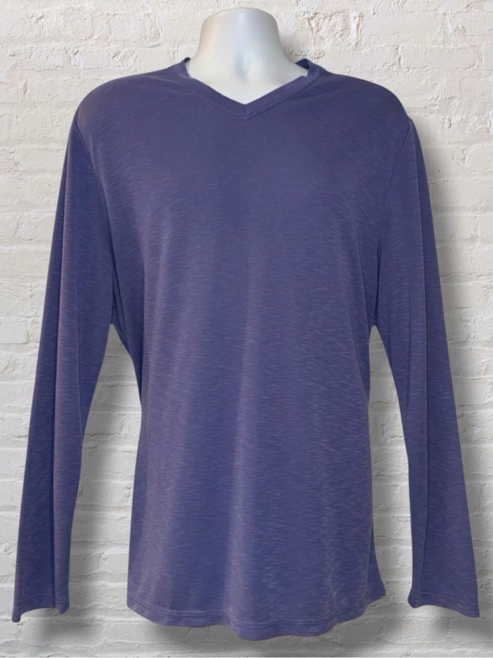 Tommy Bahama Men’s Long-sleeve V-Neck T-Shirt Purple Marlin Logo Size Large